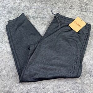 New Simms Challenger Thermal Fleece Joggers Men's 2XL Black Fishing Outdoors
